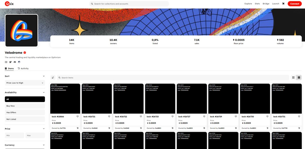 Velodrome veVELO Marketplace